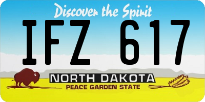 ND license plate IFZ617