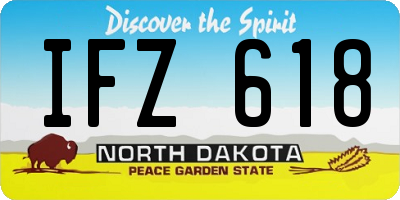 ND license plate IFZ618