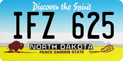 ND license plate IFZ625