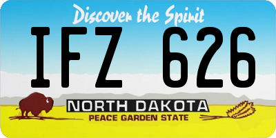 ND license plate IFZ626