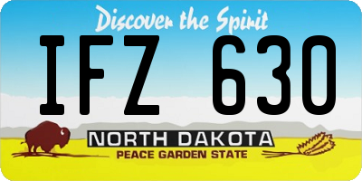 ND license plate IFZ630
