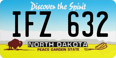 ND license plate IFZ632
