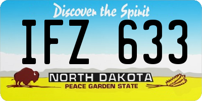 ND license plate IFZ633
