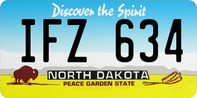 ND license plate IFZ634