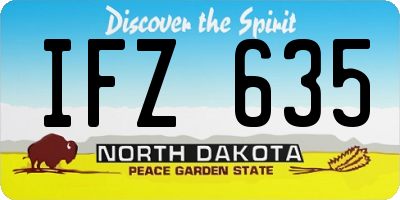 ND license plate IFZ635