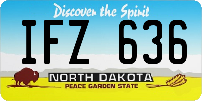 ND license plate IFZ636