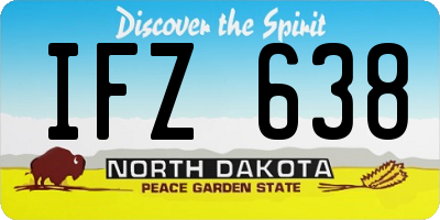 ND license plate IFZ638