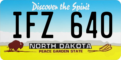 ND license plate IFZ640