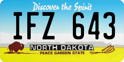 ND license plate IFZ643