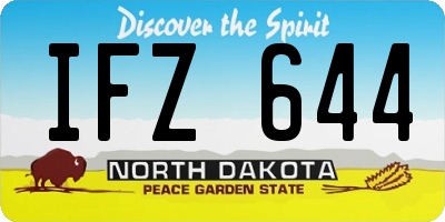 ND license plate IFZ644