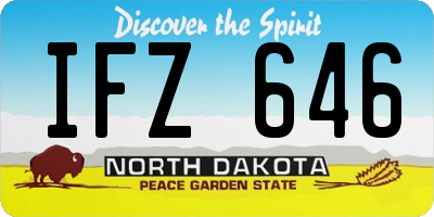 ND license plate IFZ646