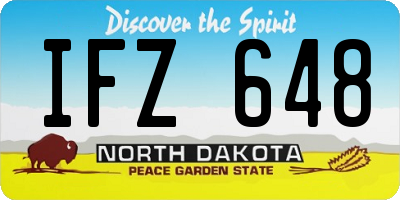 ND license plate IFZ648