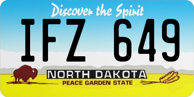 ND license plate IFZ649