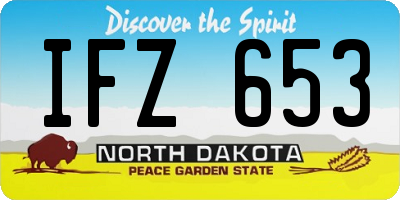 ND license plate IFZ653
