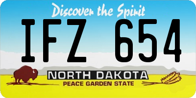 ND license plate IFZ654