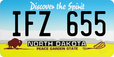 ND license plate IFZ655