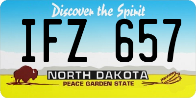 ND license plate IFZ657
