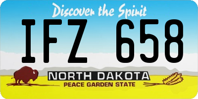 ND license plate IFZ658