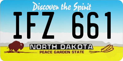 ND license plate IFZ661