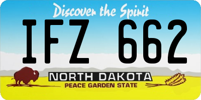ND license plate IFZ662