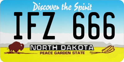 ND license plate IFZ666