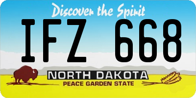 ND license plate IFZ668