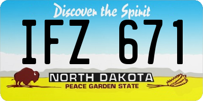 ND license plate IFZ671