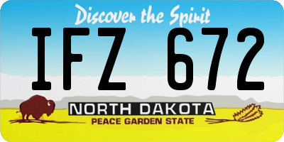 ND license plate IFZ672