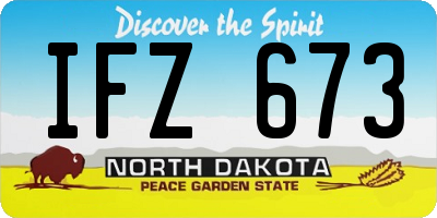 ND license plate IFZ673