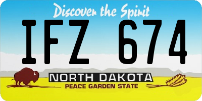 ND license plate IFZ674