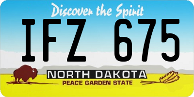 ND license plate IFZ675
