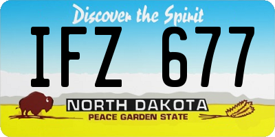 ND license plate IFZ677
