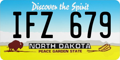 ND license plate IFZ679