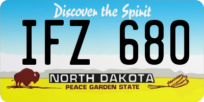 ND license plate IFZ680