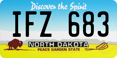 ND license plate IFZ683