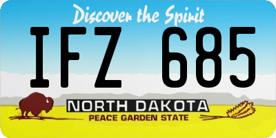 ND license plate IFZ685