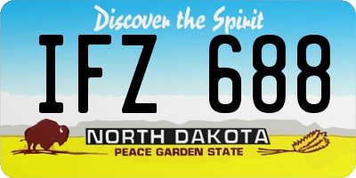 ND license plate IFZ688