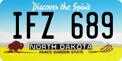 ND license plate IFZ689