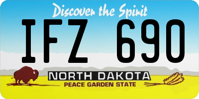 ND license plate IFZ690