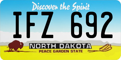 ND license plate IFZ692