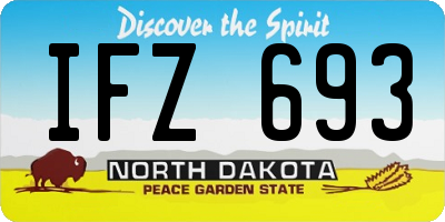 ND license plate IFZ693