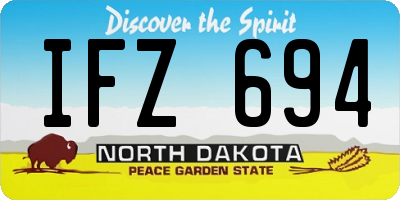 ND license plate IFZ694