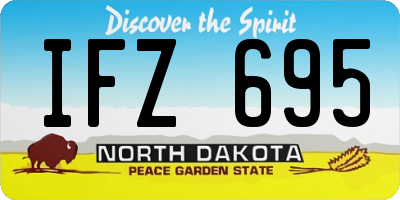 ND license plate IFZ695