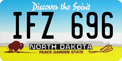 ND license plate IFZ696