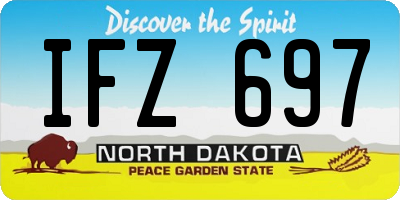 ND license plate IFZ697