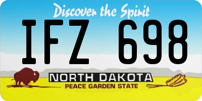 ND license plate IFZ698