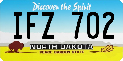 ND license plate IFZ702