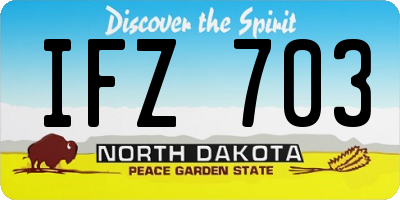 ND license plate IFZ703
