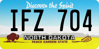 ND license plate IFZ704