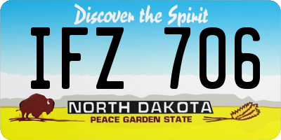 ND license plate IFZ706